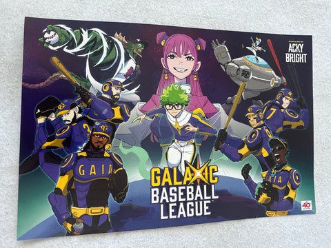 GALACTIC BASEBALL LEAGUE 12"x18" D/S Original Promo Poster NYCC 2026 MINT Viz Media