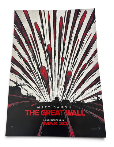 THE GREAT WALL - 13"x19" Original Promo Movie Poster IMAX 2016 MINT Matt Damon