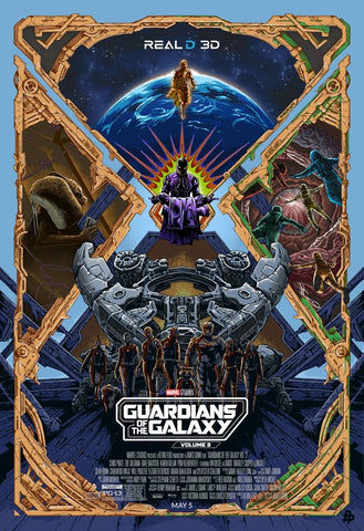 GUARDIANS OF THE GALAXY VOL 3 - 11"x17" Original Promo Movie Poster MINT REAL D 3D