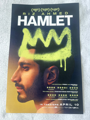 HAMLET - 11"x17" Original Promo Movie Poster MINT Riz Ahmed 2026 RARE