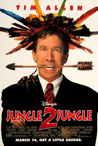 JUNGLE 2 JUNGLE - 18.5"X27" Original Movie Poster Half Sheet 1997 Tim Allen MINT