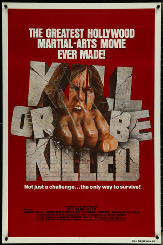 KILL OR BE KILLED 27"x41" Original Movie Poster One Sheet 1980 ROLLED James Ryan