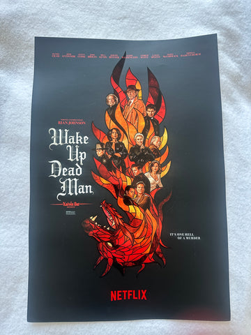 WAKE UP DEAD MAN A KNIVES OUT MYSTERY 13.5"X20" Original Promo Movie Poster MINT 2026