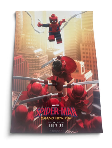 LEGO SPIDER-MAN Brand New Day 13"x19" Original Promo Movie Poster MINT SDCC 2026
