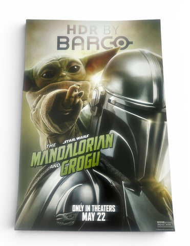 THE MANDALORIAN AND GROGU 13"x19" Original Movie Poster MINT HDR Barco Star Wars