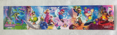 THE SUPER MARIO GALAXY - 12"x54" Original Promo Movie Poster MINT AMC IMAX 2026