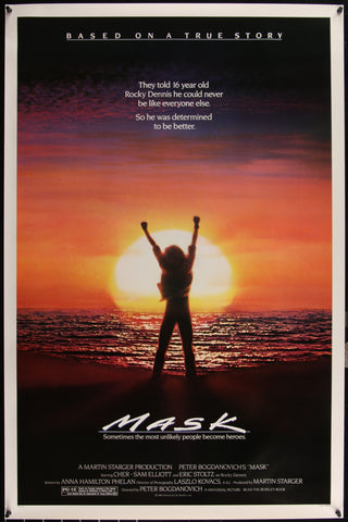 MASK - 27"x41" Original Movie Poster One Sheet CHER ROLLED Eric Stolz 1985