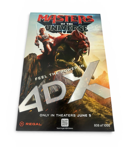 MASTERS OF THE UNIVERSE 12"x18" Original Promo Movie Poster HE-MAN 2026 4DX LE MINT