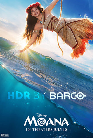 MOANA 13"x19" Original Movie Poster MINT HDR Barco 2026 Dwayne Johnson Disney