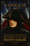 NAPOLEON RADIO CITY MUSIC HALL - ABEL GANCE 1927 Original Movie Poster 1981 RR
