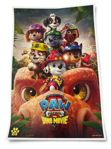 PAW PATROL THE DINO MOVIE - 12"x18" Original Promo Movie Poster 2026 MINT LE B