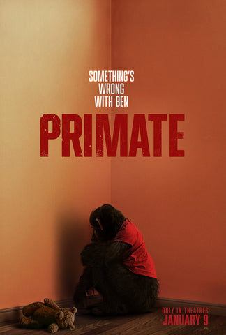 PRIMATE - 11"x17" Original Promo Movie Poster MINT 2026 Chimpanzee