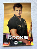 THE ROOKIE - 12"x18" Original Promo TV Poster SDCC 2023 MINT Nathan Fillion ABC