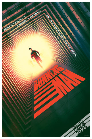 THE RUNNING MAN - 12"x18" Original Promo Movie Poster MINT 2025 GLEN POWELL LE