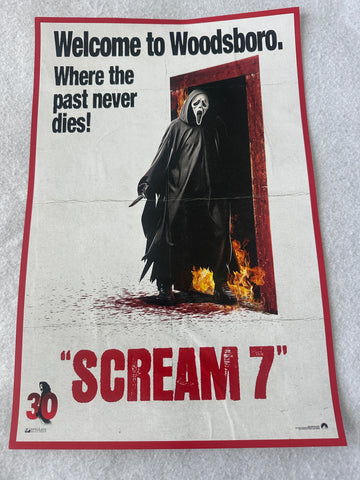 SCREAM 7 - 12"x18" Original Promo Movie Poster 2026 MINT LE Version Neve Campbell