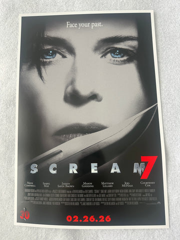 SCREAM 7 - 12"x18" Original Promo Movie Poster 2026 MINT LE Version Neve Campbell