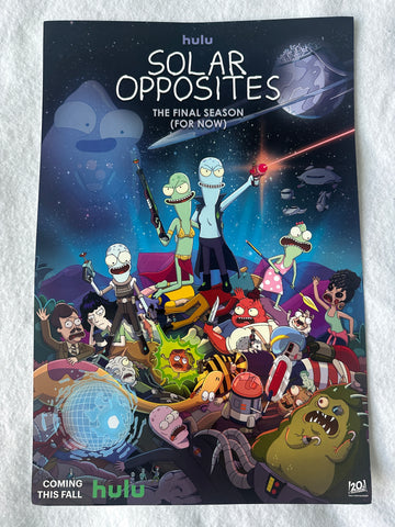 SOLAR OPPOSITES - 12"x18" Original Movie TV Poster SDCC 2025 MINT Final Season