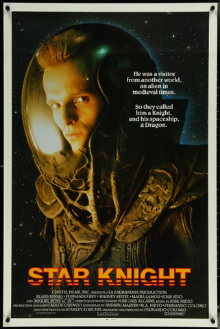 STAR KNIGHT - 27"x41" Original Movie Poster One ROLLED 1986 Klaus Kinski Rare