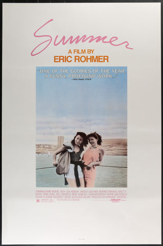 SUMMER - 27"x41" Original Movie Poster One Sheet Eric Rohmer 1986 ROLLED Rare