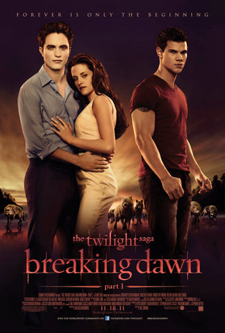 Twilight Breaking Dawn Part 1  - 11.5"x17" Original Promo Movie Poster MINT 2012 Trio