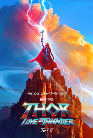 THOR LOVE AND THUNDER - 27"x40" D/S Original Movie Poster One Sheet 2022 Marvel
