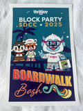 THRILLJOY BLOCK PARTY - 12"x18" Original Promo Poster SDCC 2025 MINT Boardwalk Bash