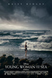YOUNG WOMAN AND THE SEA 13"x19" Original Promo Movie Poster 2024 MINT Daisy Ridley