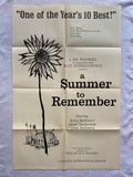 A SUMMER TO REMEMBER - 27"x41" Original Movie Poster One Sheet 1961 RARE Folded