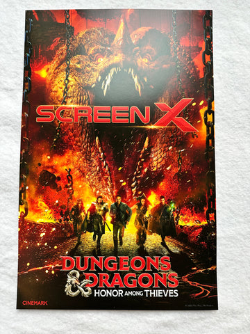 DUNGEONS & DRAGONS 11x17 Original Promo Movie Poster MINT Cinemark ScreenX 2023