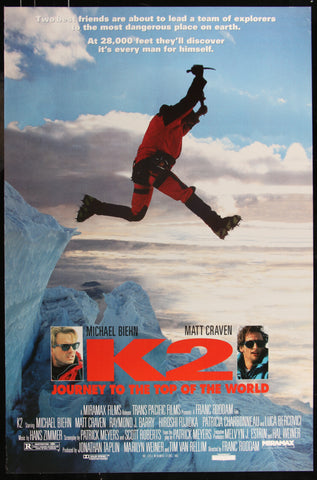 K2: THE ULTIMATE HIGH - 27x40 D/S Original Movie Poster One Sheet 1992 Rare Version
