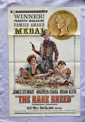 THE RARE BREED - 27"x41" Original Movie Poster One Sheet 1966 James Stewart
