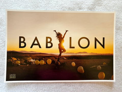 BABYLON - 11"x17" Original Promo Movie Poster MINT 2022 Margo Robbie Brad Pitt Cinemark LE