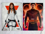 BLACK WIDOW / SHANG-CHI - 9.5"x13" D/S Original Promo Movie Poster Marvel 2021