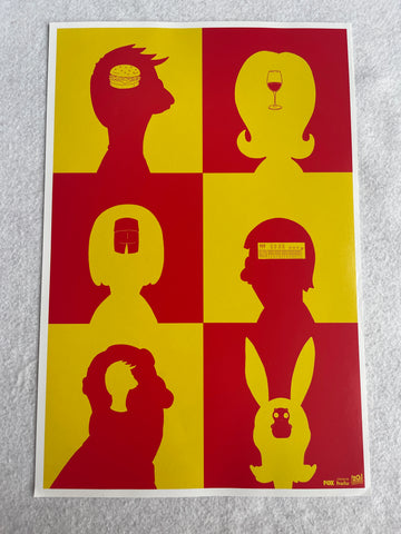 BOB'S BURGERS - 12"x18" Original Promo TV Poster SDCC 2022 MINT Hulu Fox