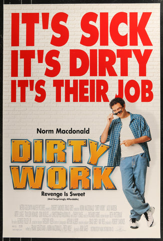 DIRTY WORK - 27"x40" Original Movie Poster One Sheet 1998 Norm MacDonald Rare