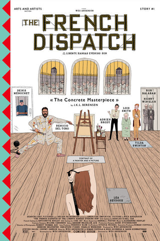 THE FRENCH DISPATCH - 13.5"x20" Original Promo Poster MINT Wes Anderson Story #1