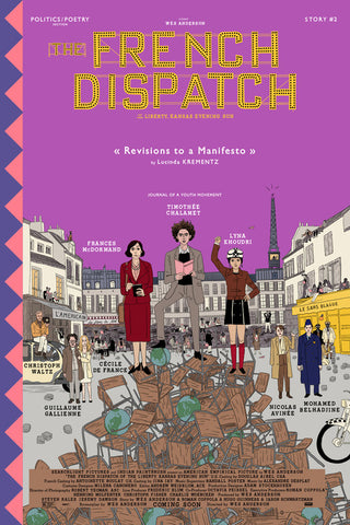 THE FRENCH DISPATCH - 13.5"x20" Original Promo Poster MINT Wes Anderson Story #2