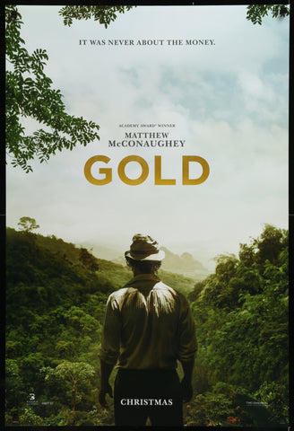GOLD - 27"x40" D/S Original Movie Poster One Sheet 2016 Matthew McConaughey Advance