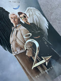 GOOD OMENS SEASON 2 - 11"X17" Original TV Poster MINT 2022 NYCC Embossed Rare