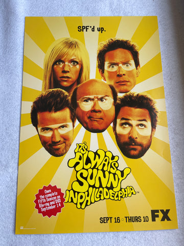 It's Always Sunny In Philadelphia Original 12"x18" TV Poster SDCC MINT 2010