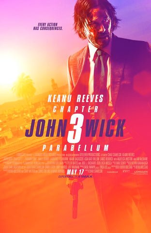 JOHN WICK 3 - 13.5"x20" Original Promo Movie Poster MINT Keanu Reeves 2019