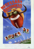 NECESSARY ROUGHNESS 27"x41" Original Movie Poster One Sheet 1991 Scott Bakula Football