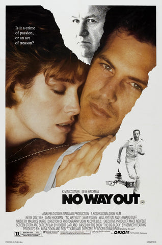 NO WAY OUT - 27"x41" Original Movie Poster One Sheet Kevin Costner Rolled 1987
