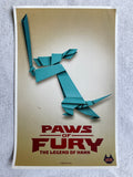 PAWS OF FURY THE LEGEND OF HANK 11"X17" Original Promo Movie Poster Cinemark LE Mint