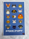 PAWS OF FURY THE LEGEND OF HANK 11"X17" Original Promo Movie Poster MINT LE 2022