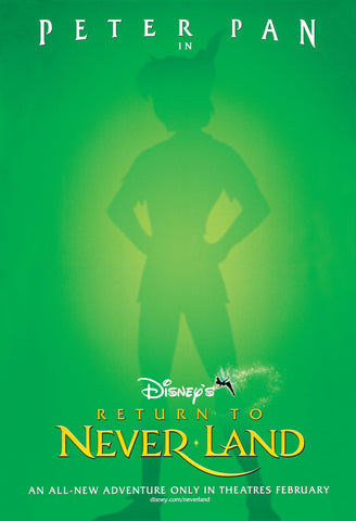 RETURN TO NEVERLAND 27"x40" D/S Original Movie Poster One Sheet 2002 Peter Pan Disney