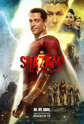 SHAZAM! FURY OF THE GODS - 11.5"x17" Original Promo Movie Poster 2023 Zachary Levi DC