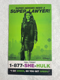 MARVEL SHE-HULK 8.5x13.5 Original Promo TV Poster SDCC 2022 MINT Tatiana Maslany