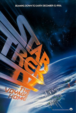 STAR TREK IV - THE VOYAGE HOME - 13.5"X20" Original Promo Movie Poster MINT 1986