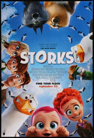 STORKS - 27"X40" D/S Original Movie Poster One Sheet 2016 Andy Samberg